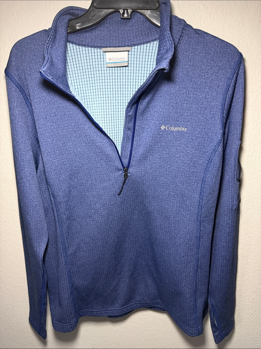Columbia Women's Blue Long-Sleeve 1/4 Zip Pullover Size Large